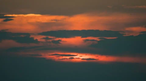 The stream of cloud against the sunset. Time lapse Stock-Footage 62941961