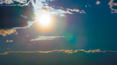 The stream of cloud on the background of sunset. Time lapse Stock-Footage 63777995