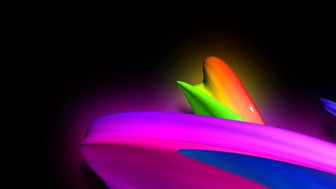 A stream of colored ribbons sweeps past the camera. rainbow-colored ribbons Stock Footage 115669835