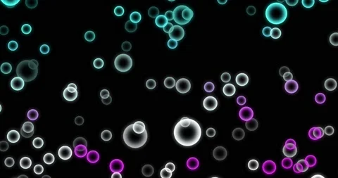 Stream colorful soap bubbles fly on black background. Stock Footage 170981122