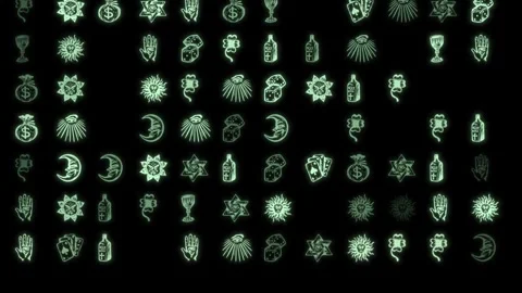 Stream of cryptic symbols, encrypted message, mysterious tidings Stock Footage 276384861