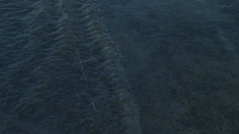 Stream Current Over Concrete Stock Footage 106674774