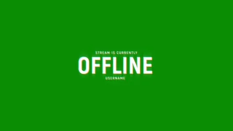 Stream is currently offline pixel text animation glitch effect on background 库存影片 313451727