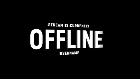 Stream is currently offline username 3d text animation with horizontally wo.. Stock Footage 313794258