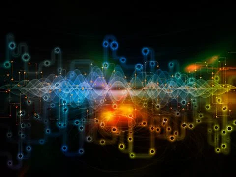 Stream of Data Flow Stock Illustration