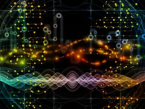 Stream of Data Flow Stock Illustration