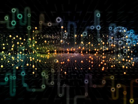 Stream of Data Flow Stock Illustration