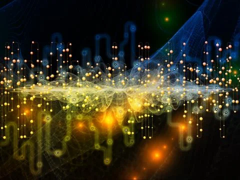 Stream of Data Flow Stock Illustration