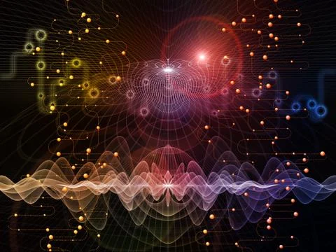 Stream of Data Flow Illustrazione stock