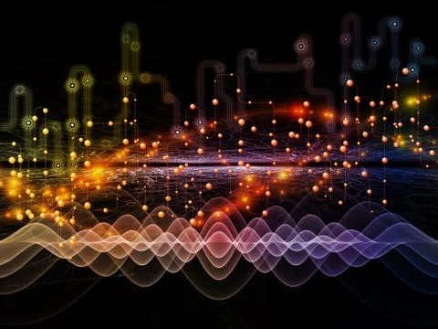 Stream of Data Flow 스톡 일러스트