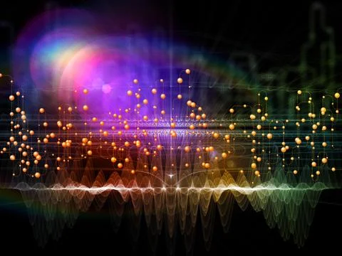 Stream of Data Transfers Stock Illustration