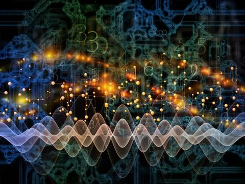 Stream of Data Transfers Stock Illustration
