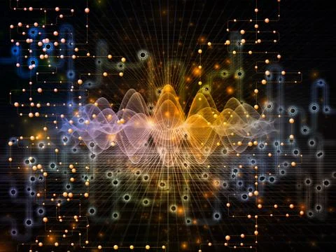 Stream of Data Transfers 스톡 일러스트