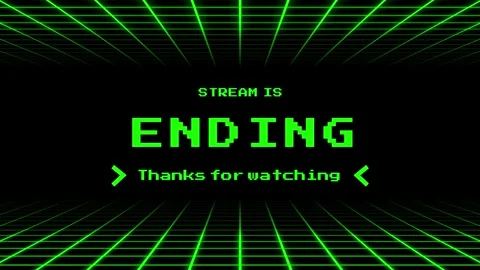 Stream is eding pixel art looping, stream overlay animation Video stock 309904262