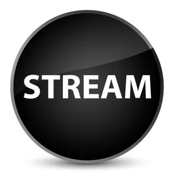 Stream elegant black round button Stock Illustration