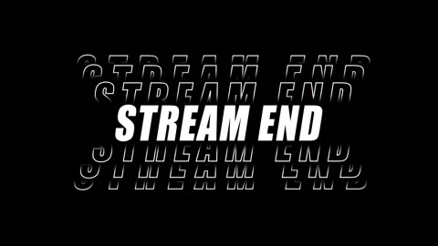 Stream end glitch text seamless animation loop with retro rgb color shift effect Stock Footage 334233595