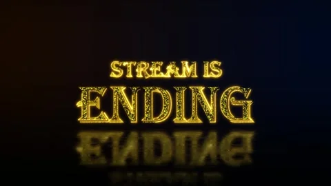 Stream is ending golden text with particles luxury animation Vídeos de archivo 297250750