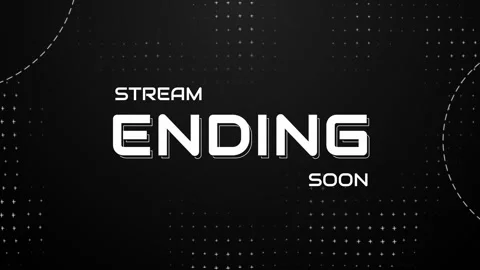 Stream Ending Soon Dark Minimalis looping for stream overlay Stock Footage 309610522