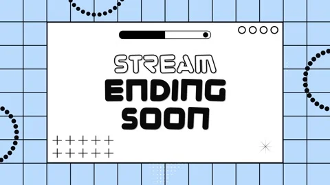 Stream Ending Soon motion graphic loop for stream overlay Stock Footage 309610535