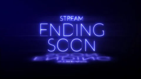 Stream Ending Soon Neon Text Animation | Stock Video | Pond5