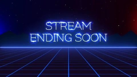 Stream Ending Soon Retro Neon Animation, Electric Blue Neon Stream Intro Stock Footage 316514759
