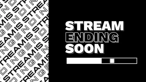 Stream Ending Soon Screen Loop Animation with Typography Text Animation for.. Stock-Footage 332627403