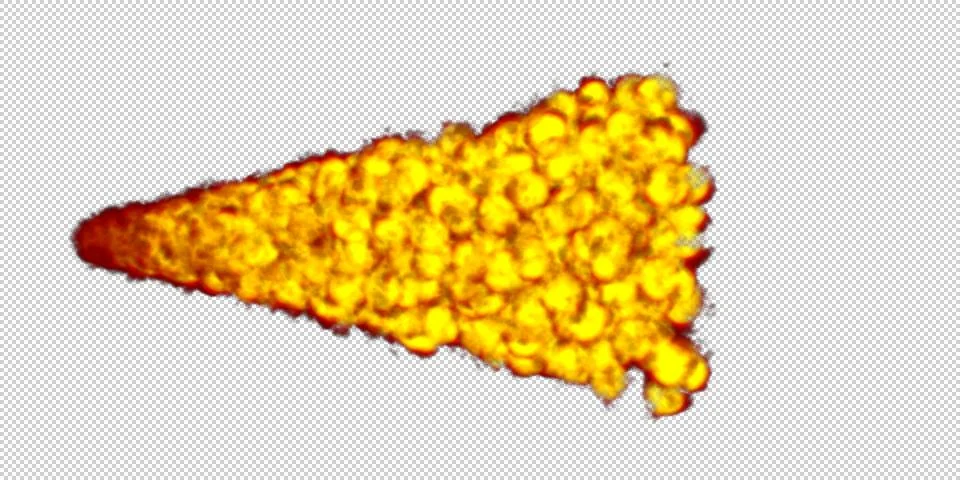 Stream of fire plasma set. Isolated on transparent background. 3D rendering. 스톡 일러스트