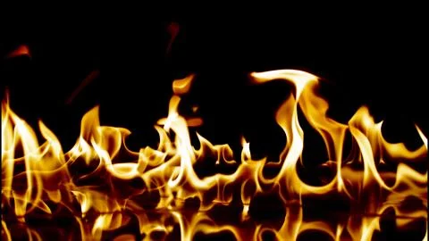 A stream of flame or spreading fire Stock Photos