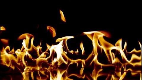 A stream of flame or spreading fire Stock Photos