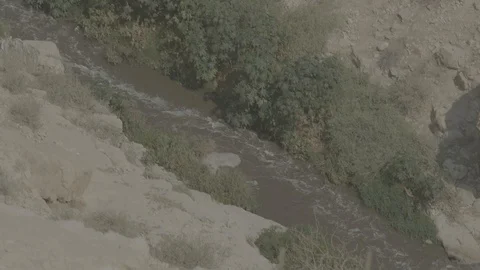 Stream flowing in the Desert Stock Footage 101652523