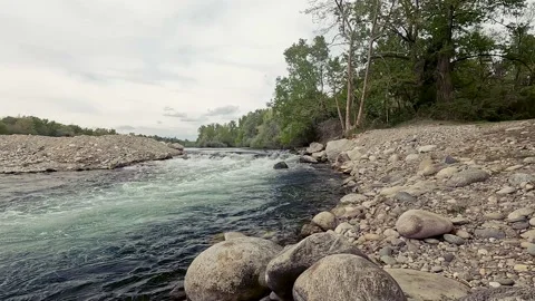 Stream flowing downstream Stock Footage 201301272