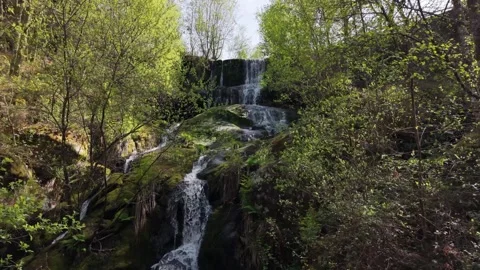 Stream Flowing Over Moss-covered Rocks Stock-Footage 335928181