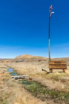 Stream Flowing Through Bodie State Historic Park Stock Photos