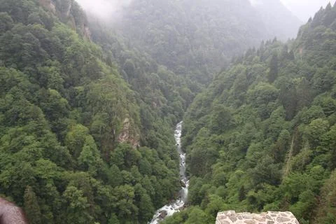 Stream flowing through mountains Stock Photos