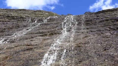 A stream flows down the mountain Stock Footage 278688587