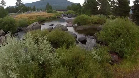 Stream flyover Stock Footage 12726660