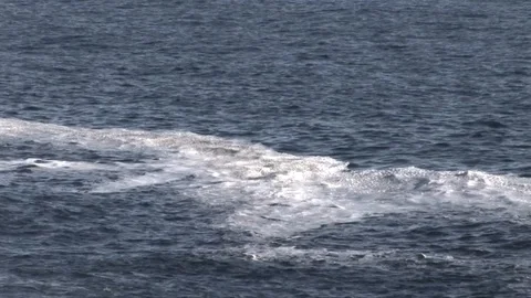 Stream of foam on calm sea Vidéo 93378646