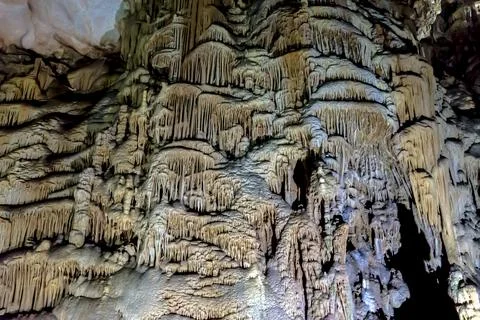 Stream Formations In A Karst Cave Stock Photos
