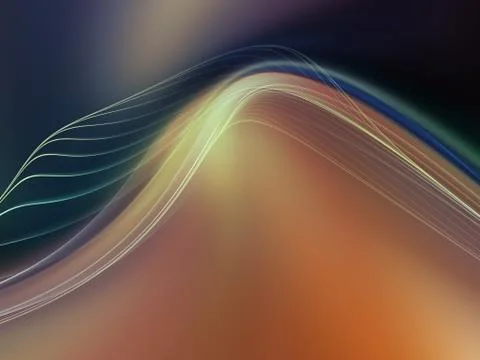 Stream of Fractal Waves Stock Illustration