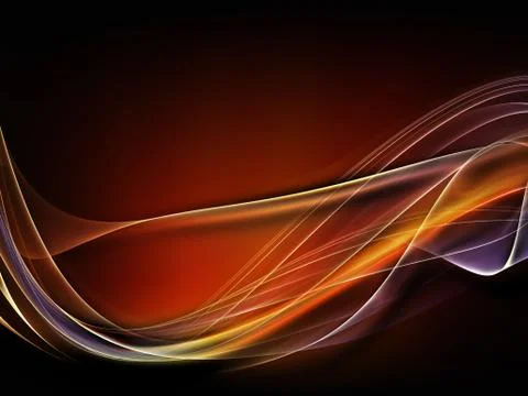 Stream of Fractal Waves Stock Illustration