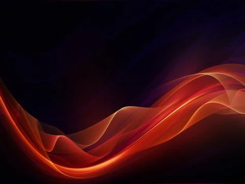 Stream of Fractal Waves Stock Illustration