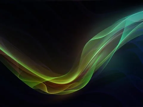 Stream of Fractal Waves Stock Illustration