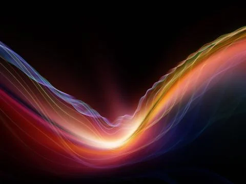 Stream of Fractal Waves Stock Illustration