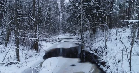 Stream freezing Stock Footage 148119732