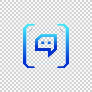 Stream futuristic ui chat icon design graphic Stock Illustration