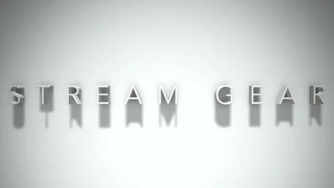 Stream Gear 3D title animation with shadows on a white background 動画素材 296688273