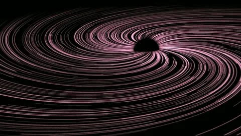 Stream of glowing particles flowing into dark central vortex Stock Footage 327499508