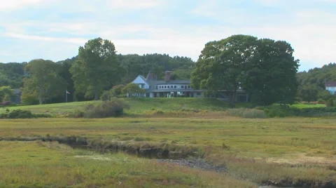 Stream in Grassy Field Stock Footage 40684246