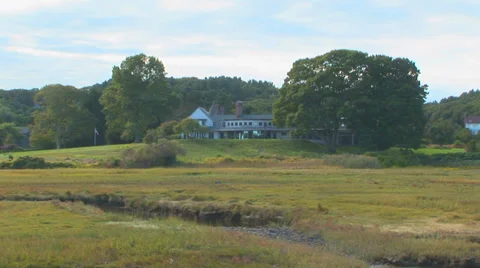 Stream in Grassy Field Loop Stock Footage 38765466