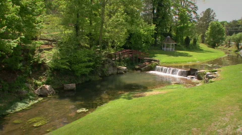 Stream in Grassy Valley Stock Footage 590431